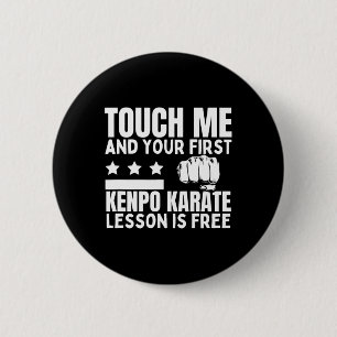 Badge Rond 5 Cm Kenpo Karate Leçon Pour Coach Gratuit Amusant Amér