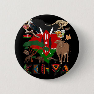 Badge Rond 5 Cm Kenya Drapeau Idée Pour Enfants Kenya Food Kenya