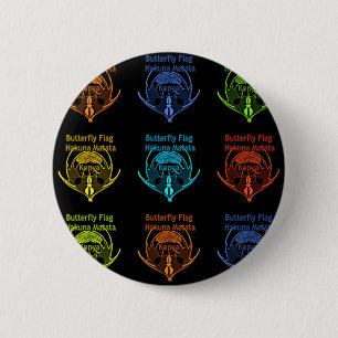 Badge Rond 5 Cm Kenya Hakuna Matata