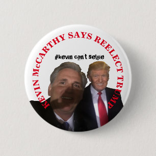 Badge Rond 5 Cm Kevin McCarthy dit : Réélire Trump