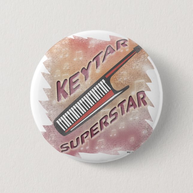 Badge Rond 5 Cm Keytar Superstar (Devant)