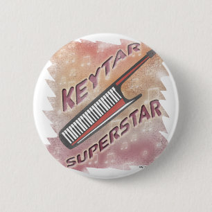 Badge Rond 5 Cm Keytar Superstar