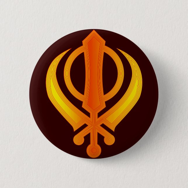 Badge Rond 5 Cm Khanda (Devant)