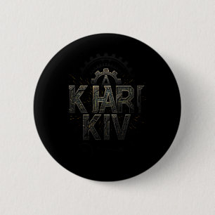Badge Rond 5 Cm Kharkiv Ukraine Circuit Tech de style Urne Ville