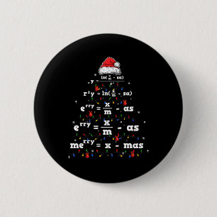 Badge Rond 5 Cm Ki Math Enseignant Noël Costume correspondant Math