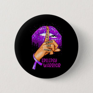 Badge Rond 5 Cm Ki Support Epilepsie Sensibilisation Costume Lèvre