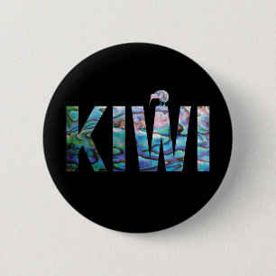 BADGE ROND 5 CM KIA ORA KIWI ACCUEILLIR 6 CM ROND BADGE