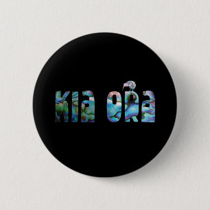 BADGE ROND 5 CM KIA ORA KIWI SOUHAITE