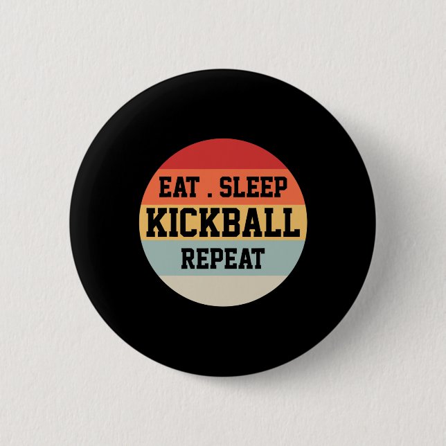 Badge Rond 5 Cm Kickball Player Retro Funny Cadeau (Devant)