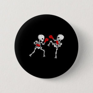 Badge Rond 5 Cm Kickboxing Skeleton Kickboxer Mixed martial art de