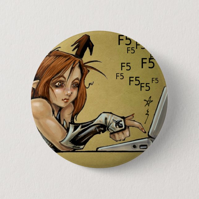 Badge Rond 5 Cm Kickstarter F cinq Sophie (Devant)