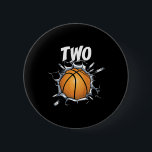 Badge Rond 5 Cm Kids 2 Year Old Basketball Birthday Party Theme 2<br><div class="desc">Enfants de 2 ans Basketball Anniversaire Thème de fête 2ème Garçon Fille Cadeau</div>