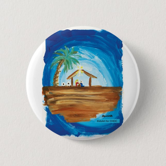 Badge Rond 5 Cm KidsArt for Choc - Paix sur Terre  (Devant)