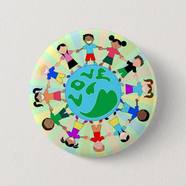 Badge Rond 5 Cm KidsLoveGlobe (Devant)