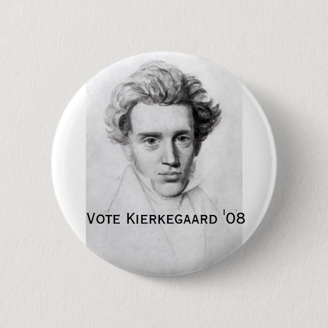 Badge Rond 5 Cm Kierkegaard '08 (Devant)