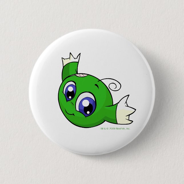 Badge Rond 5 Cm Kiko vert de tourbillonnement (Devant)