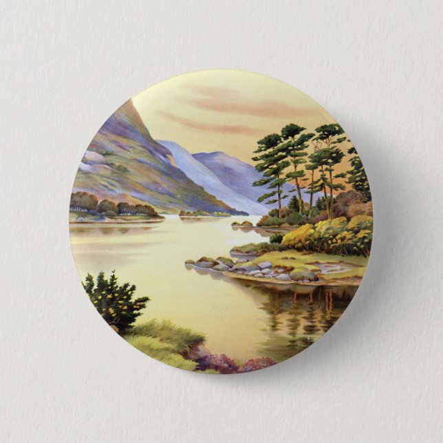 Badge Rond 5 Cm Killarney, le réflexe du ciel (Devant)