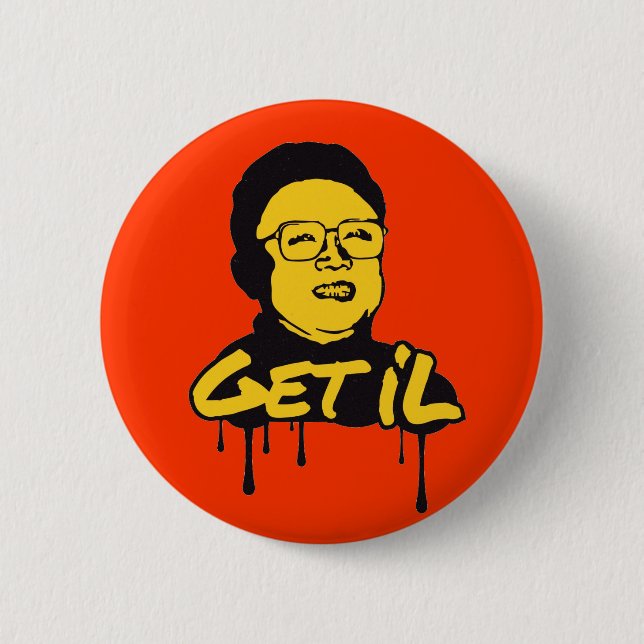 Badge Rond 5 Cm Kim Jong-il (Devant)