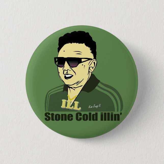 Badge Rond 5 Cm Kim Jung IL se boutonnent (Devant)