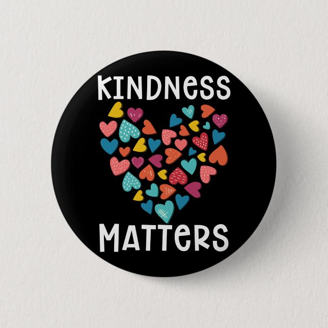 Badge Rond 5 Cm Kindness Heart Equality Together Kind Cute (Devant)