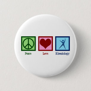 Badge Rond 5 Cm Kinesiologist Peace Love Kinesiology