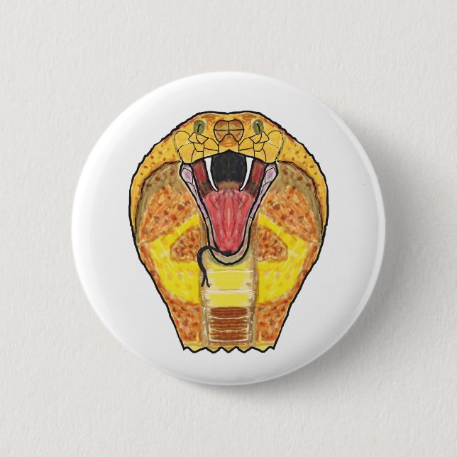 Badge Rond 5 Cm King Cobra (Devant)