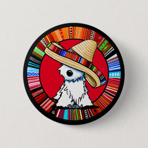 Badge Rond 5 Cm KiniArt Fiesta Westie Classic Round