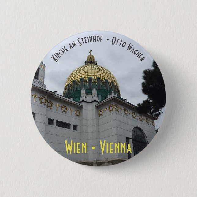 Badge Rond 5 Cm Kirche am Steinhof - Otto Wagner (Devant)