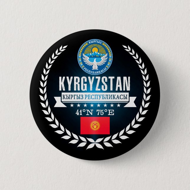 Badge Rond 5 Cm Kirghizistan (Devant)