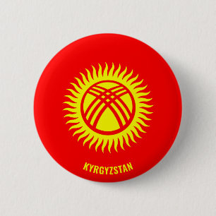 Badge Rond 5 Cm Kirghizistan Drapeau charmant patriotique