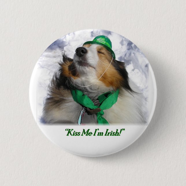 Badge Rond 5 Cm Kiss Me I'm Irish pin (Devant)