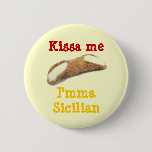 Badge Rond 5 Cm Kissa je, bouton sicilien d'I'mma