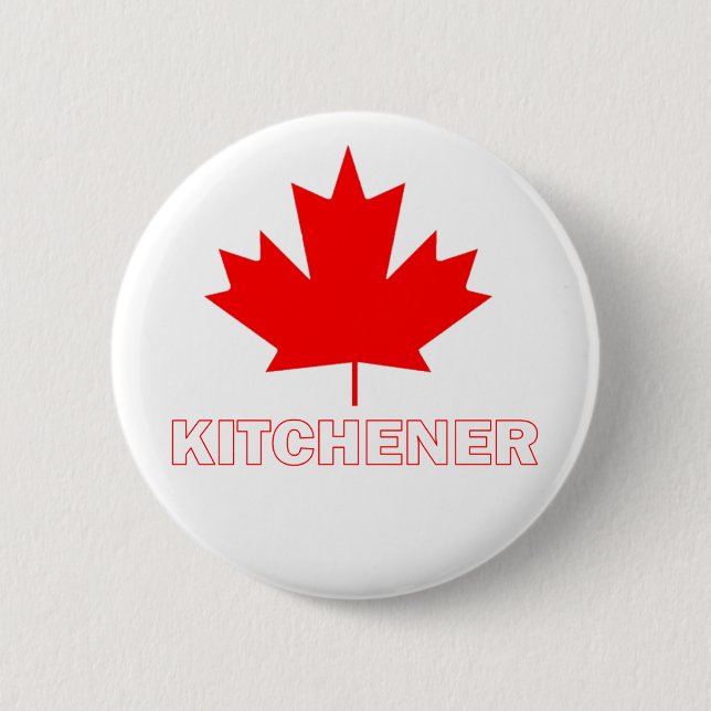 Badge Rond 5 Cm Kitchener, Ontario (Devant)