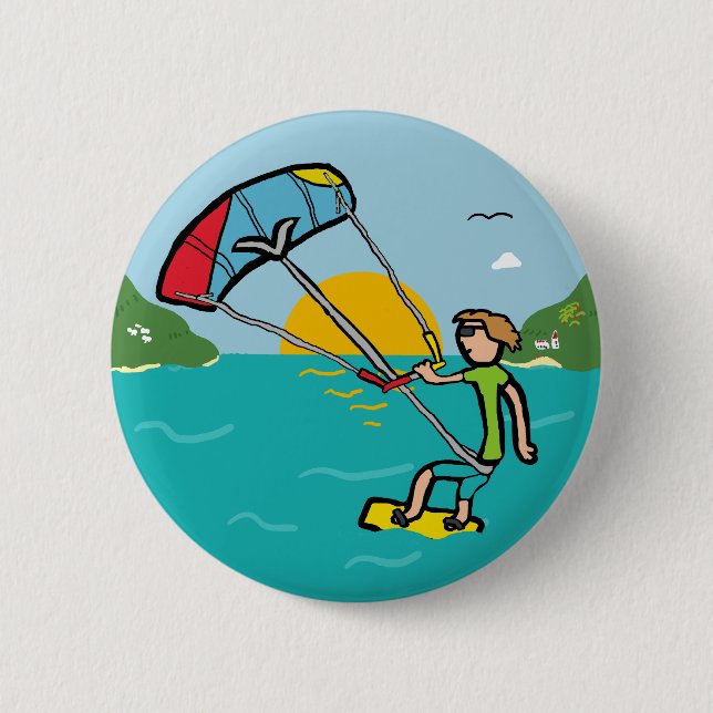 Badge Rond 5 Cm Kiteboard (Devant)