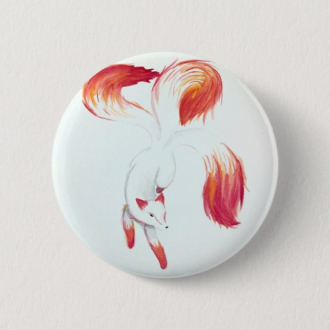 Badge Rond 5 Cm Kitsune (Devant)