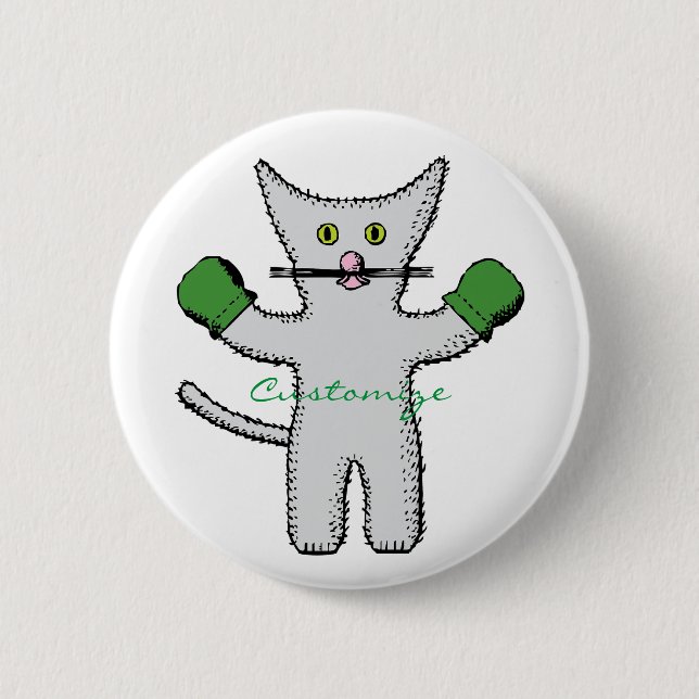 Badge Rond 5 Cm Kitten en boîte avec Mittens Thunder_Cove (Devant)