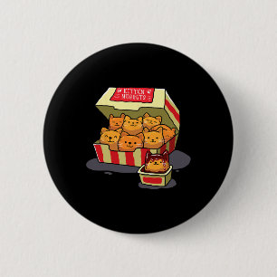 Badge Rond 5 Cm Kitten Nuggets Alimentation Pun Amoureux des chats