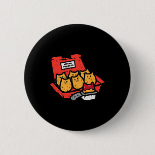 Badge Rond 5 Cm Kitten Nuggets Cute Restauration Rapide Nourriture