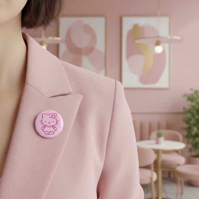 Badge Rond 5 Cm Kitty (Créateur téléchargé)