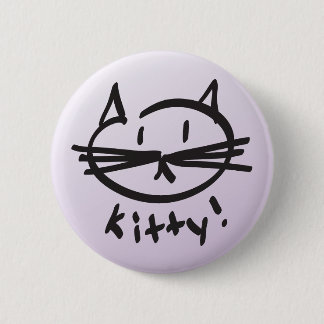 Badge Rond 5 Cm Kitty ! bouton