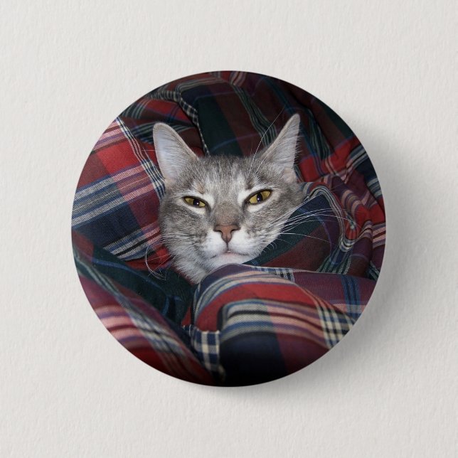 Badge Rond 5 Cm Kitty devient confortable (Devant)