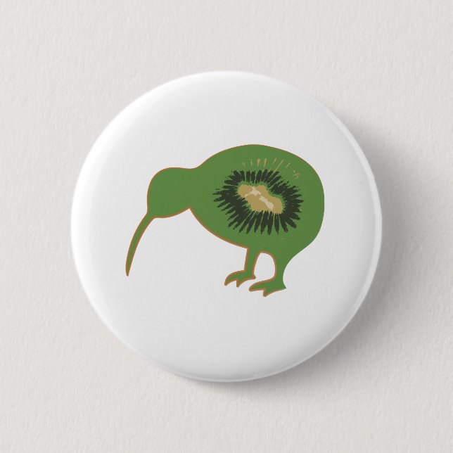 Badge Rond 5 Cm kiwi nz kiwifruit (Devant)