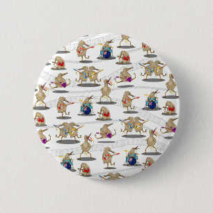 Badge Rond 5 Cm Kiwi NZ MUSIC PATTERN