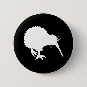 Badge Rond 5 Cm Kiwi Silhouette