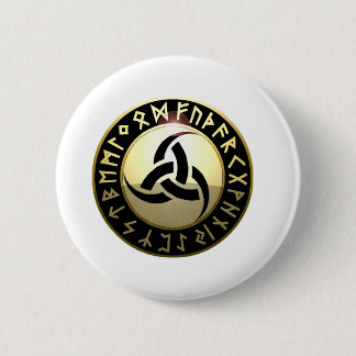 Badge Rond 5 Cm Klaxon triple d'Odin