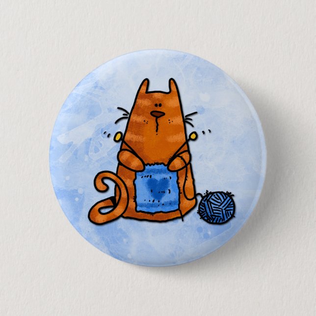 Badge Rond 5 Cm knit d'amour de paix (Devant)