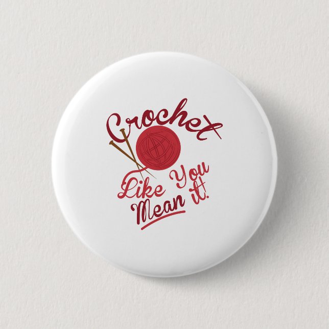 Badge Rond 5 Cm Knit de crochet (Devant)