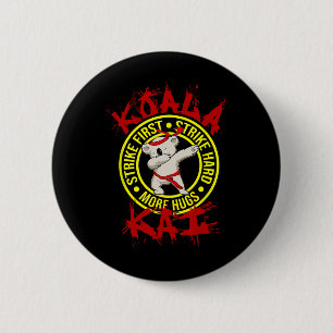 Badge Rond 5 Cm Koala Kai Drôle Dojo de Ninja de Karaté Koala Hug 