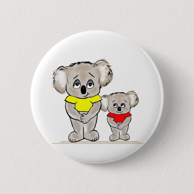 Badge Rond 5 Cm Koala lumineux (Devant)