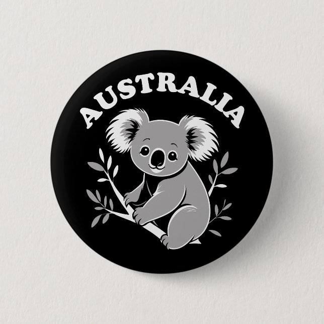 Badge Rond 5 Cm Koala mignon - Australie (Devant)
